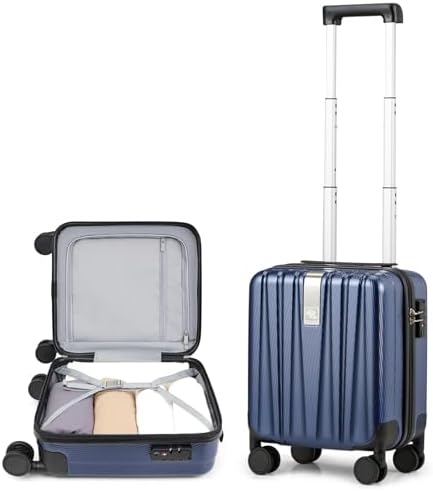 14 Inch Underseat Carry On Luggage in Dark Blue