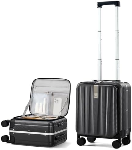 16 Inch Small Carry On Luggage in Black