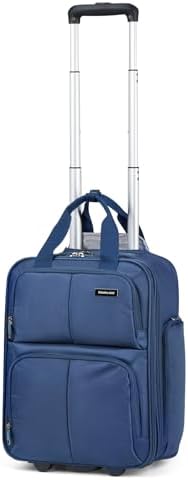 16 Inch Underseat Carry On Luggage with 2 Wheels Airline in Blue