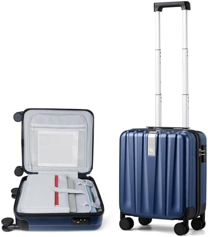 16 inch Underseat Carry on Suitcases with Wheels in Dark Blue