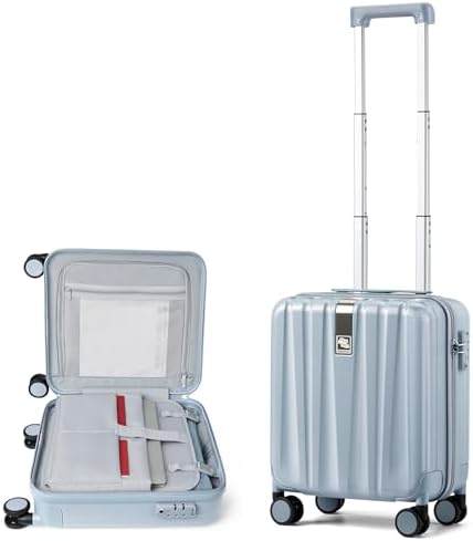 16 inch Underseat Carry on Suitcases with Wheels in Grey