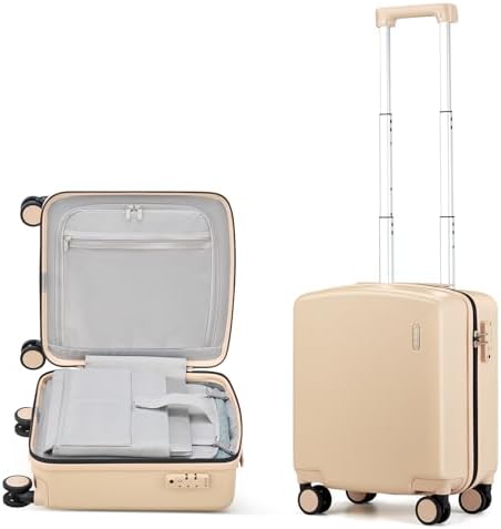 16 Inch Underseat Small Carry On Luggage in Cuba Sand
