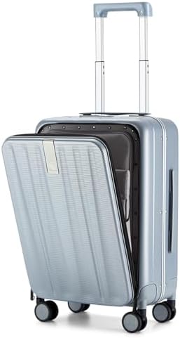 20 Inch Carry On Luggage Hard Shell Suitcases with Wheels in Grey Upgrade