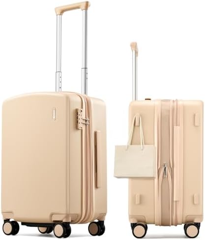 20 Inch Expandable Carry On Luggage in Cuba Sand