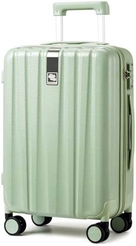 24 Inch Luggage Suitcases With Spinner Wheels Lightweight PC in Bamboo Green