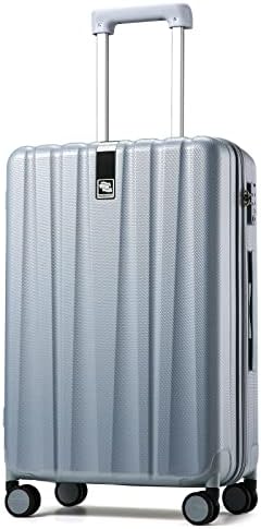 24 Inch Luggage Suitcases With Spinner Wheels Lightweight PC in Grey