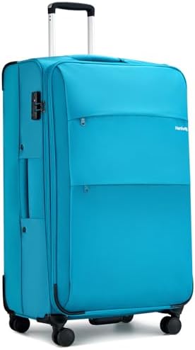 28 Inch Luggage with Spinner Wheels Expandable Large Suitcase in Caribbean Blue