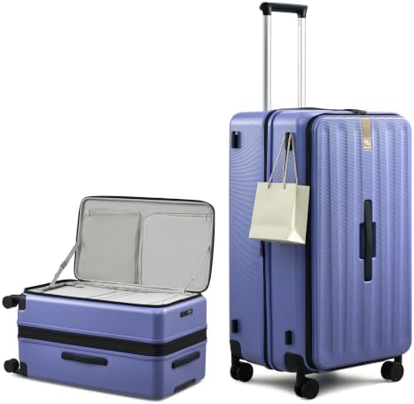 28 Inch Top Opening Expandable Extra Large Luggage With TSA in Deep Space Purple