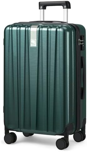 29 Inch Luggage Suitcases With Spinner Wheels Lightweight PC in Blackish Green
