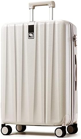 29 Inch Luggage Suitcases with Spinner Wheels Lightweight PC in Ivory White
