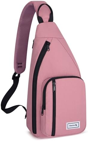Crossbody Sling Bag, Chest Bag with 11" Tablet Pocket, Purple in Purple