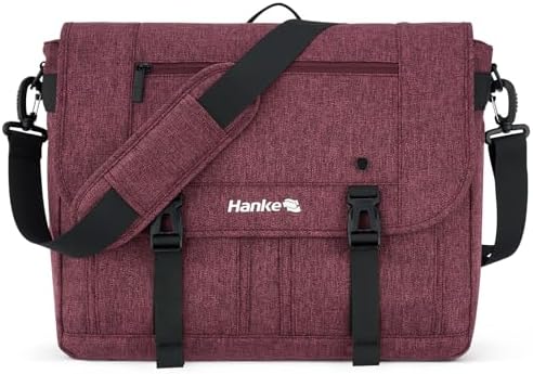 Durable Messenger Bag for Men with 15.6 Laptop Case in Purple