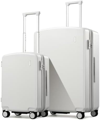 Expandable Luggage Sets 2 Piece in Smoke White