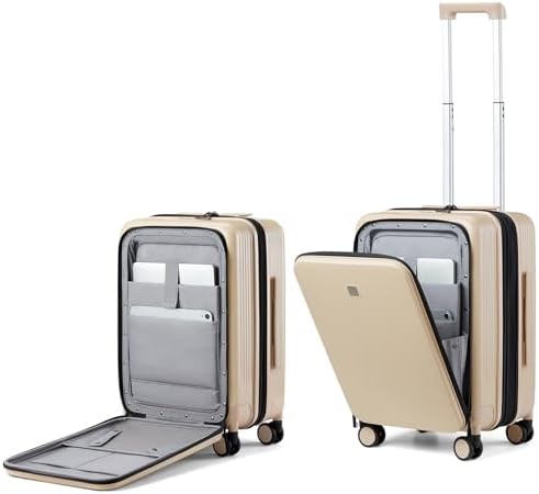 Grace Expandable Carry On Luggage with Wheels Airline Approved in Cuban Sand