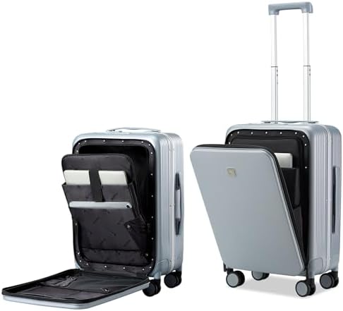 Grace Hard Shell Suitcases with Wheels in Grey