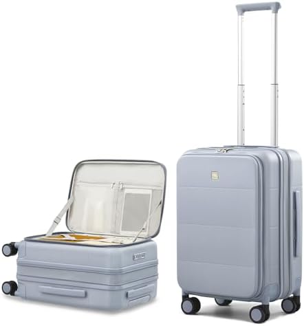 Hardside Expandable Carry On Luggage in Grey