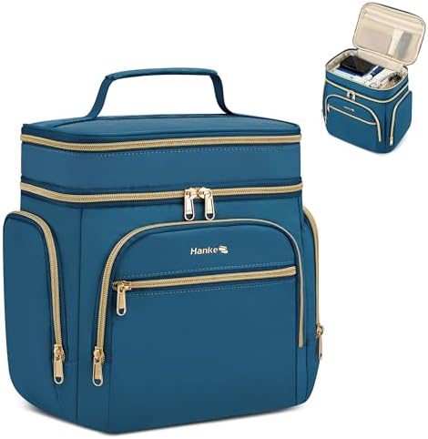 Large Toiletry Bag for Women Travel in Navy Blue