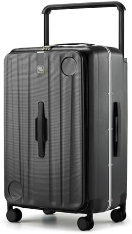 Multifunctional 26 Inch Hard Shell Suitcases with Wheels Travel in Jet Black