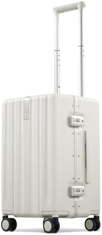 Premium 20 Inch Zipperless Carry-On Luggage in White