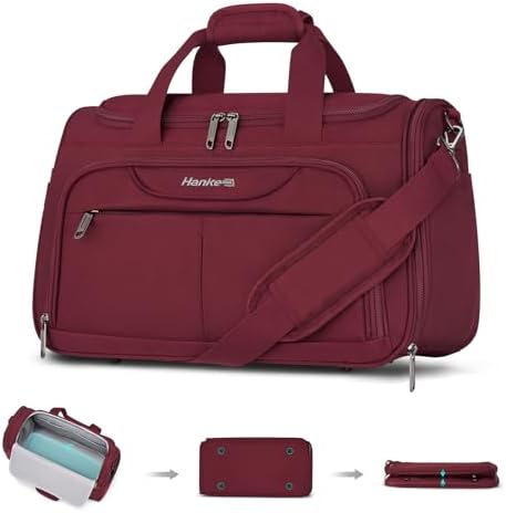 Small Underseat Carry On Luggage Bags for Travel with 10 in Burgundy