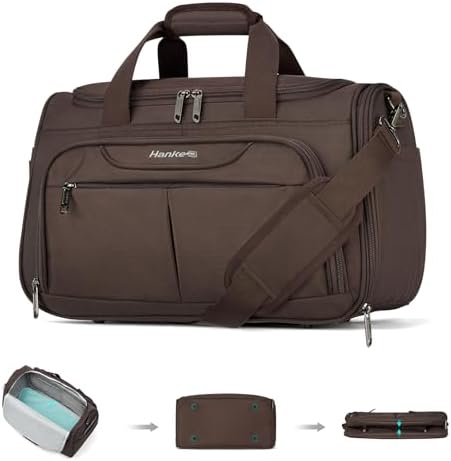 Small Underseat Carry On Luggage Bags for Travel with 10 in Coffee