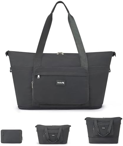 Underseat 40L Foldable Expandable Travel Tote Bag with 11 in Grey