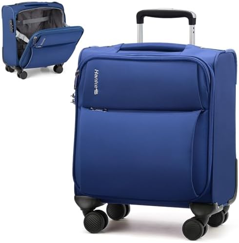 Underseat Carry On Luggage with Wheels in Blue
