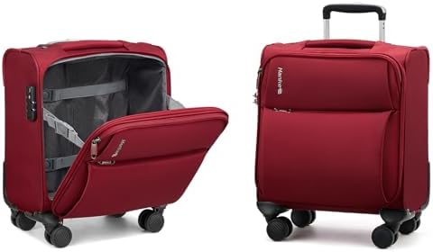Underseat Carry On Luggage with Wheels in Burgundy