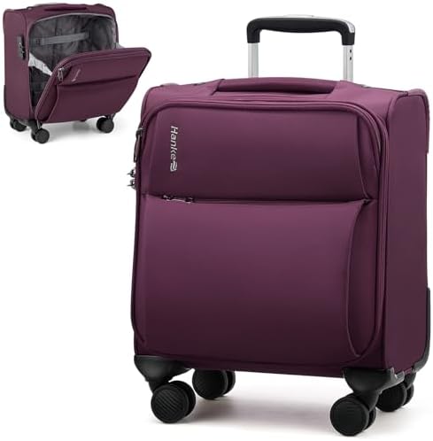 Underseat Carry On Luggage with Wheels in Purple