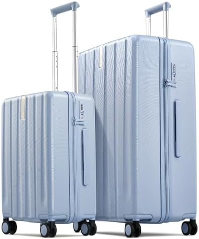 Upgraded Elite 2 Piece Luggage Set in Mist Blue