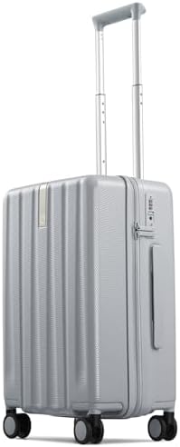 Upgraded Elite 20 Inch Carry On Luggage 22x14x9 Airline Approved in Grey